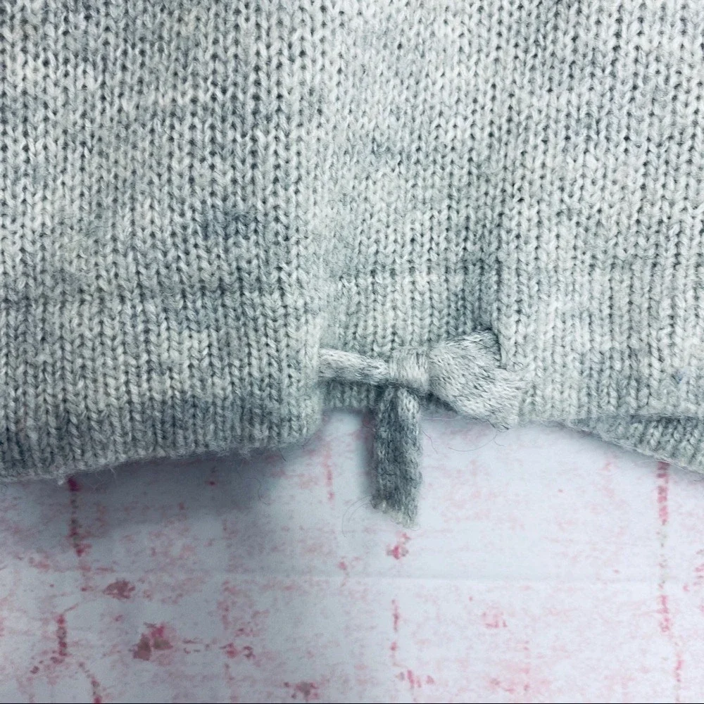 H&M Grey Alpaca Wool Blend Cowl Neck Cropped‎ Knit Sweater Small 0233852 0